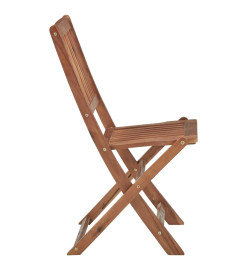 Chaises pliables de jardin 8 pcs avec coussins Bois d'acacia