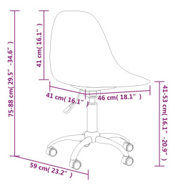 Chaise pivotante de salle à manger Gris clair PP