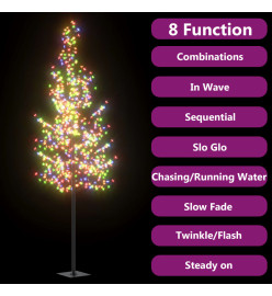 Sapin de Noël 600 LED colorées Cerisier en fleurs 300 cm