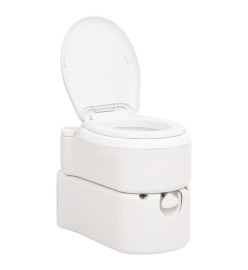 Toilette de camping intégrée blanc 24+17 L PEHD et PP