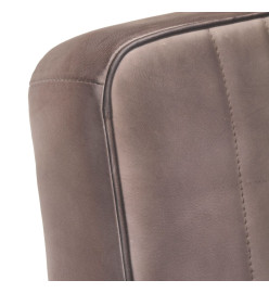 Fauteuil cantilever Marron Cuir véritable