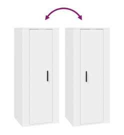 Ensemble de meubles TV 8 pcs Blanc Bois d'ingénierie