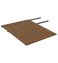 Panneaux de terrasse et accessoires WPC Marron/gris 16 m² 2,2 m