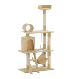 Arbre à chat avec griffoirs en sisal 140 cm Beige