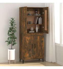 Buffet chêne fumé 69,5x34x90 cm bois d'ingénierie