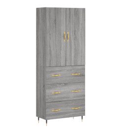 Buffet haut Sonoma gris 69,5x34x180 cm Bois d'ingénierie