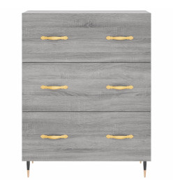 Buffet haut Sonoma gris 69,5x34x180 cm Bois d'ingénierie