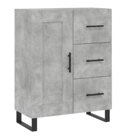 Buffet haut Gris béton 69,5x34x180 cm Bois d'ingénierie