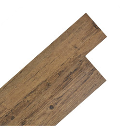 Planche de plancher PVC autoadhésif 5,21 m² 2 mm Marron noyer