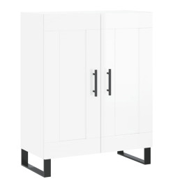 Buffet Blanc brillant 69,5x34x90 cm Bois d'ingénierie