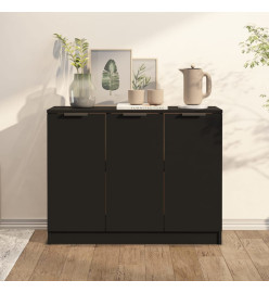 Buffet Noir 90,5x30x70 cm Bois d'ingénierie