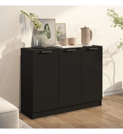 Buffet Noir 90,5x30x70 cm Bois d'ingénierie