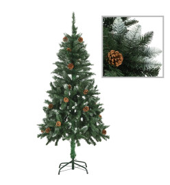 Arbre de Noël artificiel LED et boules et pommes de pin 150 cm