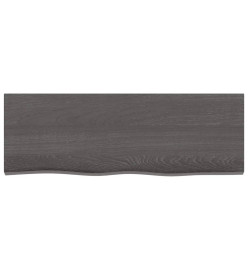 Étagère murale gris foncé 80x30x2 cm bois chêne massif traité