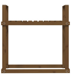 Support bois de chauffage Marron miel 110x35x108,5 cm Bois pin