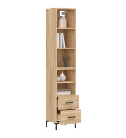 Buffet haut Chêne sonoma 34,5x34x180 cm Bois d'ingénierie