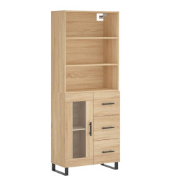 Buffet haut Chêne sonoma 69,5x34x180 cm Bois d'ingénierie