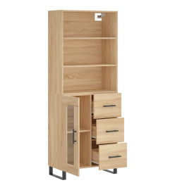 Buffet haut Chêne sonoma 69,5x34x180 cm Bois d'ingénierie