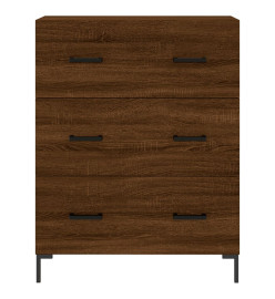 Buffet chêne marron 69,5x34x90 cm bois d'ingénierie