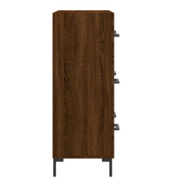 Buffet chêne marron 69,5x34x90 cm bois d'ingénierie