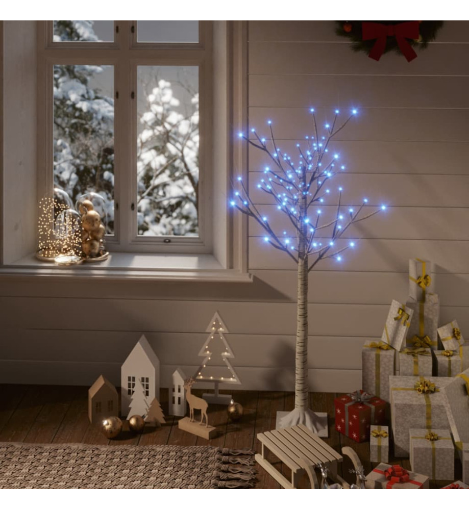 Sapin de Noël 120 LED bleu Saule 1,2 m Int/Ext