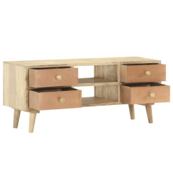 Meuble TV 110x30x45 cm Bois de manguier solide