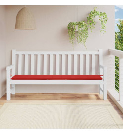 Coussin de banc de jardin rouge 200x50x3 cm tissu oxford