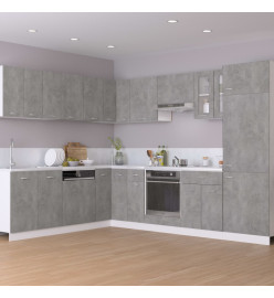 Armoire de plancher d'évier Gris béton 80x46x81,5 cm Aggloméré