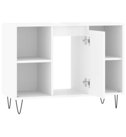 Armoire de salle de bain blanc brillant 80x33x60 cm