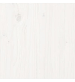 Cadre de lit avec tête de lit blanc 160x200 cm bois massif