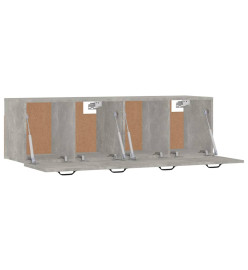 Armoires murales 2pcs Gris béton 80x35x36,5cm Bois d'ingénierie