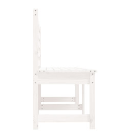 Banc de jardin blanc 201,5 cm bois massif de pin