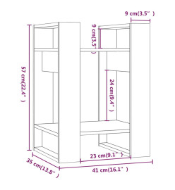 Bibliothèque/Cloison Marron miel 41x35x57 cm Pin solide