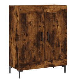 Buffet haut Chêne fumé 69,5x34x180 cm Bois d'ingénierie