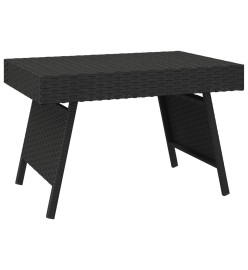 Table d'appoint pliable noir 60x40x38 cm résine tressée