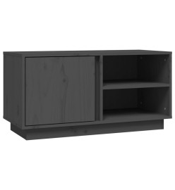 Meuble TV Gris 80x35x40,5 cm Bois de pin massif