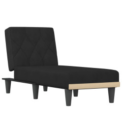 Chaise longue noir velours