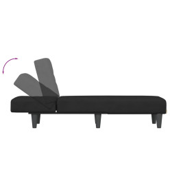 Chaise longue noir velours