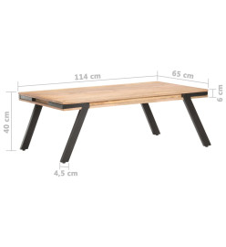 Table basse 114x65x40 cm Bois de manguier massif