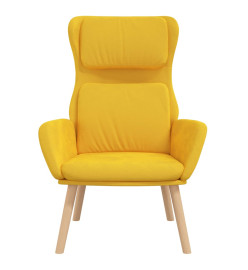 Chaise de relaxation Jaune moutarde Velours