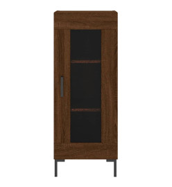 Buffet haut Chêne marron 34,5x34x180 cm Bois d'ingénierie