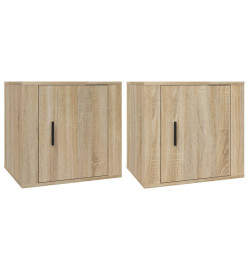 Tables de chevet 2 pcs Chêne sonoma 50x39x47 cm