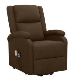 Fauteuil de massage Marron foncé Tissu