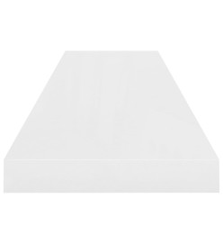 Étagère murale flottante 4 pcs Blanc brillant 90x23,5x3,8cm MDF