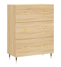 Buffet chêne sonoma 69,5x34x90 cm bois d'ingénierie