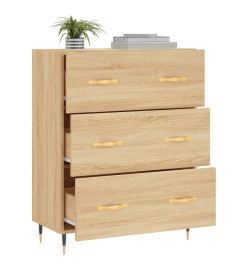 Buffet chêne sonoma 69,5x34x90 cm bois d'ingénierie