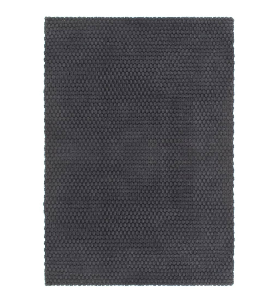 Tapis rectangulaire Anthracite 80x160 cm Coton