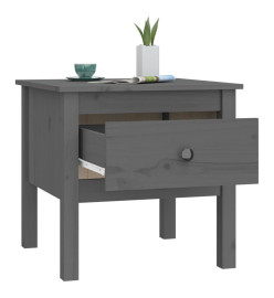 Table d'appoint Gris 50x50x49 cm Bois massif de pin