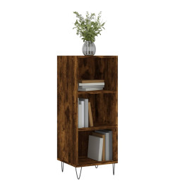 Buffet chêne fumé 34,5x32,5x90 cm bois d'ingénierie