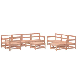 Salon de jardin 10 pcs avec coussins bois massif douglas